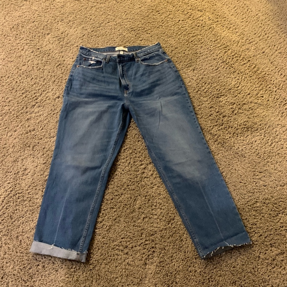 A&F Ankle Straight Ultra High Rise